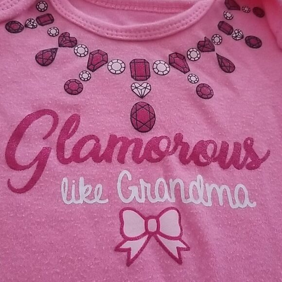 3 for $10! Glamorous Like Grandma Pink Bodysuit Size 12 months - Picture 2 of 4